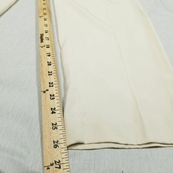 Chicos Womens Straight Leg Pants Size 6R / 0.5R Lyocell Blend Natural‎ Cream - Picture 7 of 11